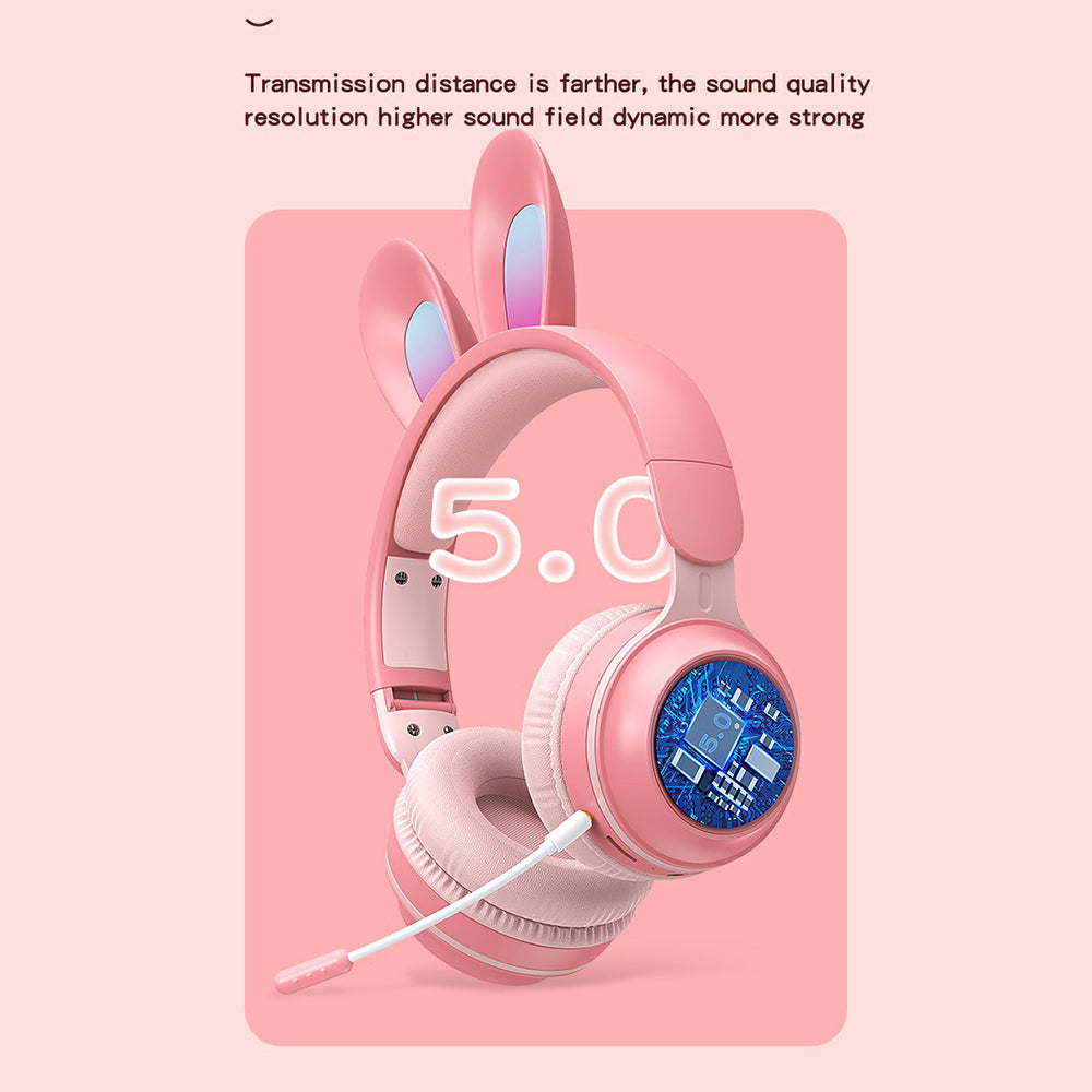 KE-01 Cute Rabbit Ear Foldable Headphone Stereo Music Wireless Bluetooth Headset with Mic KE-01 Cute Rabbit Ear Foldable Headphone Stereo Music Wireless Bluetooth Headset with Mic